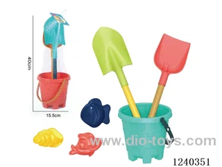Beach Toys 6PCS (Coral Red/Jade Green)