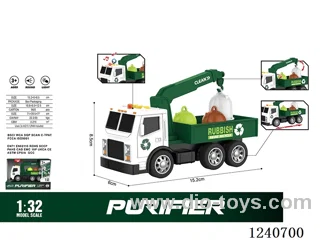 1:32 Inertia boom sanitation (green) W L/M included battery