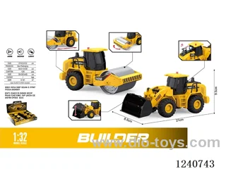 1: 20 Inertia 6PCS Bulldozer, Roller set W L/M included battery
