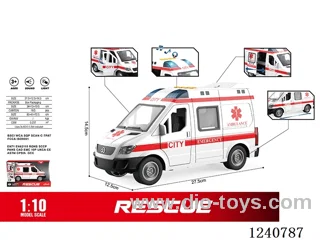 1:10 Inertial ambulance W L/M included battery