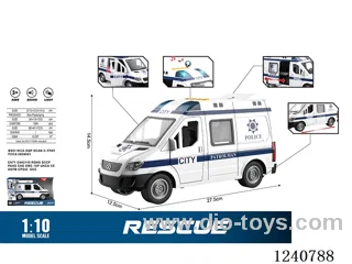 1. 10 inertial police vehicle W L/M included battery