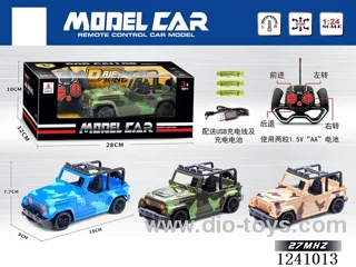 1:24 4ch rc car 3 colors included battery