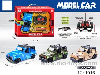 1:24 4ch rc car 3 colors included battery