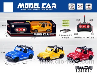 1:24 4ch rc car 3 colors included battery