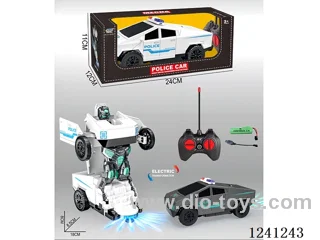4ch RC Transformer Tesla Police Car 2 colors mixed included battery