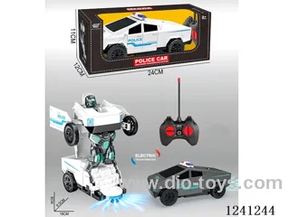4ch RC Transformer Tesla Police Car 2 colors mixed not included battery