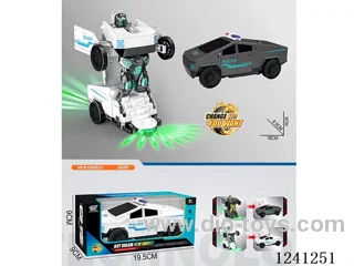 B/O Transformer Tesla Police Car 2 colors mixed not included battery