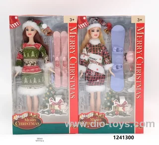 11.5 inch Christmas Barbie doll in window box