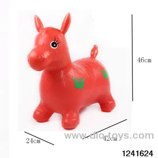 Medium-sized flatable jumping deer in opp bag