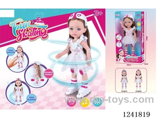B/O Skating Doll with music 2 mixed