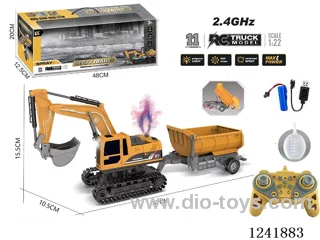 1：22 2.4G 11ch rc engineering vehicles W L/M/spray included battery