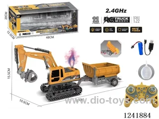 1：22 2.4G 11ch rc engineering vehicles W L/M/spray included battery