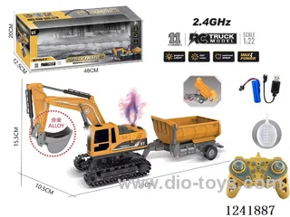 1：22 2.4G 11ch rc alloy engineering vehicles W L/M/spray included battery