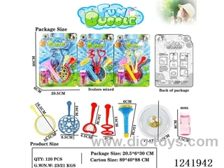 bubble set 3 colors mixed
