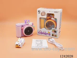 Lente giratoria unicornio cámara doble de alta definición cámara infantil / Cámara infantil