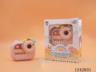 Cámara doble de alta definición de unicornio arcoíris rosa