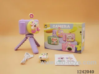 Soporte de unicornio donut morado cámara infantil / Cámara infantil