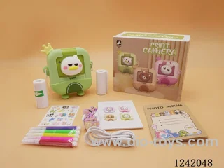 Cámara de impresión infantil de oso marrón / Cámara de impresión infantil / con app (compatible con dos modos de impresión en blanco y negro / color). El papel de impresión en color debe ordenarse por separado)
