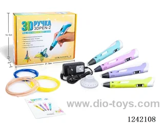High Temperature 3D Printing Pen-Russian Version-Adapter-Yellow Box