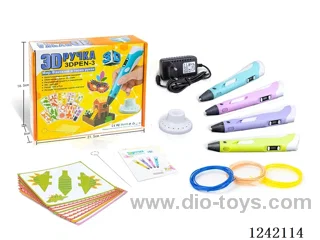 High Temperature 3D Printing Pen-Russian Version-Adapter-Yellow Box