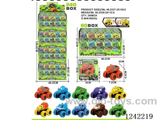 10PCS inertia animal car