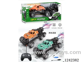27MHZ 1:16 5ch rc car with spray included battery
