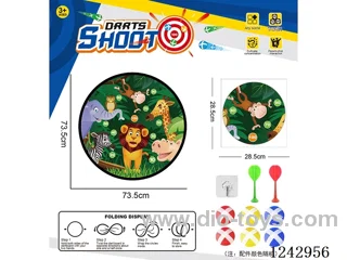 Foldable Sticky Ball Fabric Dartboard 73.5CM (Customizable Design)6 balls 2 Darts 1 Hook