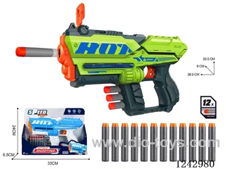 Hand-operated cylinder soft bullet gun 2 colors mixed