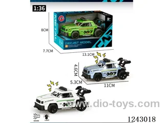 1:36 Alloy Small Pull Back W L/M included battery 3*AG13