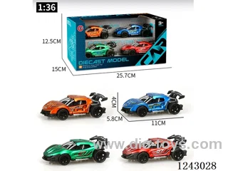 1:36 Alloy small pull back car (4PCS)