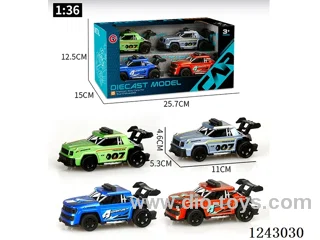 1:36 alloy small pull back car (4PCS)