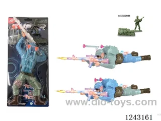 B/O Missile Crawler Soldier - with accessories 2 colors