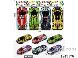 6-colour pull back alloy racing car 4PCS