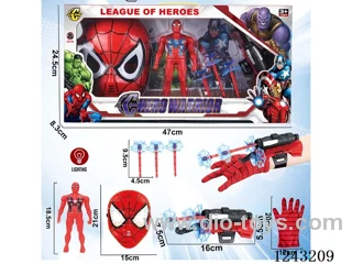 Spider-Man Medium Set -Figurine, mask with light (included battery)