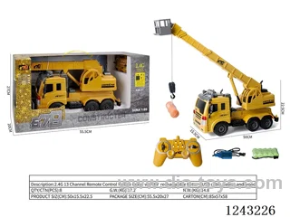 13ch 2.4G RC car crane (with 6V rechargeable battery + USB charging cable + basket + wood)