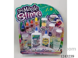 DIY Slime Crystal Clay 250ml Glue + 125ml Crosslinker + 3 bottles of Ornaments (Ocean) Random mix and match + 4 bottles of Colour + 1 measuring cup + 1 empty bottle + 3 tools . Straw