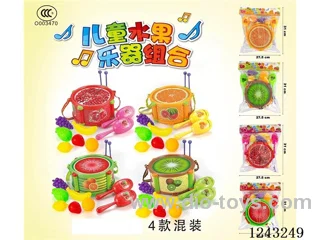 Fruit Cartoon Drums+Sandhammer+6 fruits