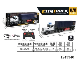 6ch RC Container Car W L/M included battery( 2.4G)