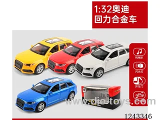 1:32 Audi pull back alloy car W L/M