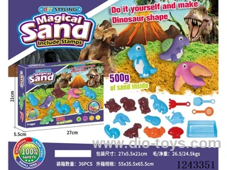 Space sand + dinosaur mould (with sand tray)