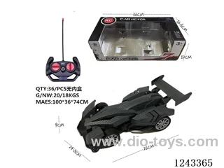 1:16 4ch RC 4WD car with lights (fibre) (not included battery)