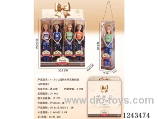 11.5 inch 9 joints solid body dolls 12 PCS