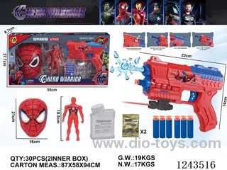 Spider-Man soft bullet/water gun mask set