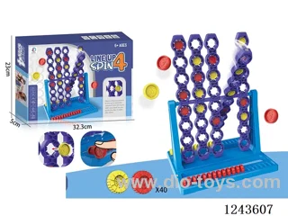 Rotating Four-in-a-row puzzle tabletop game