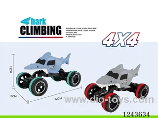 Inertial cartoon shark car