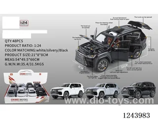 1:24 pull back alloy Lexus LX600 W L/M(8PCS)included battery