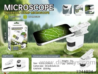 Universal Clip Microscope-AG10/3 Pieces Included Battery