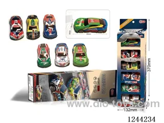 10.5cm Pull Back Tin Car 6PCS