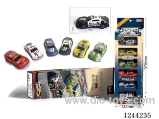10.5cm pull back tin car 6PCS