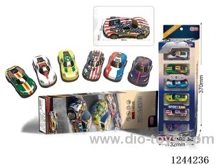 8.6cm pull back tin car 6PCS